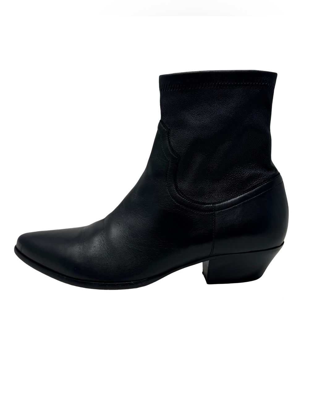 Tamara Mellon Go West Ankle Boots Size EU 39 Black Nappa Leather Quiet Luxury